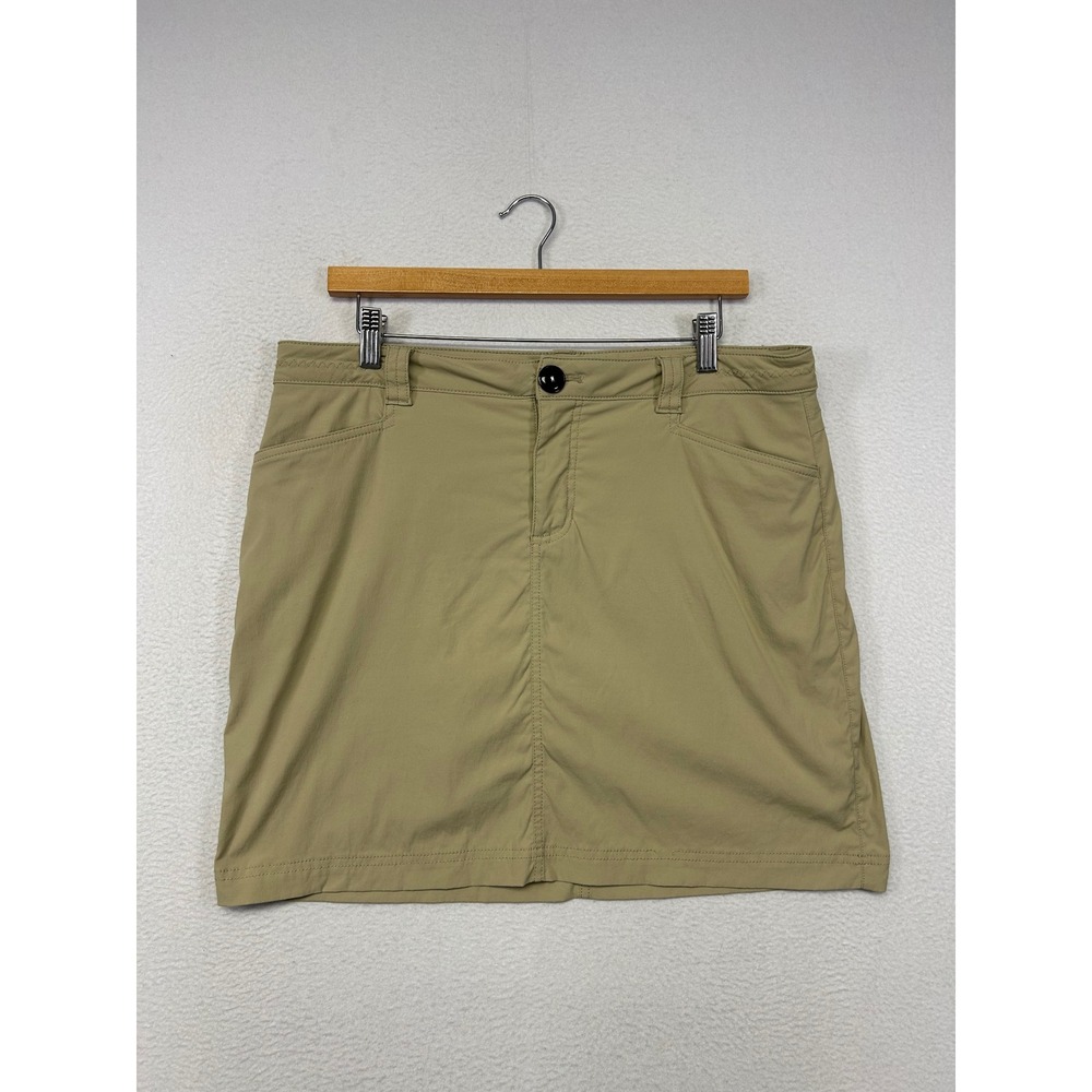 Eddie Bauer Travex Hiking Skort Womens 10 Khaki Tan Stretch Active Outdoor